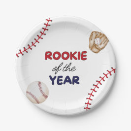 Rookie Of The Year Baseball Design Birthday Party  ペーパープレート