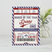 Rookie of the Year Birthday Baseball Ticket 招待状 (スタンド正面)