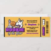 Rookie of the Year - Boy First Birthday Ticket 招待状 (正面)