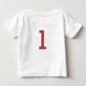 Rookie of the Year First誕生日シャツ野球 ベビーTシャツ (裏面)