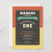 Rookie of the Year First Birthday Party Invitation 招待状 (裏面)