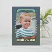 Rookie of the Year First Birthday Party Invitation 招待状 (スタンド正面)