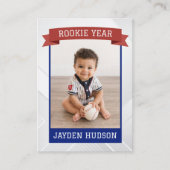 Rookie Year 1st Birthday Milestones Baseball Card エンクロージャーカード (正面)