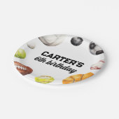 Rookie Year Sports Birthday ペーパープレート (アングル)