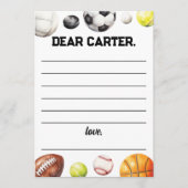 Rookie Year Sports Birthday Time Capsule Card 招待状 (正面)