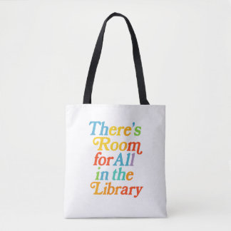 Room for all in the library トートバッグ