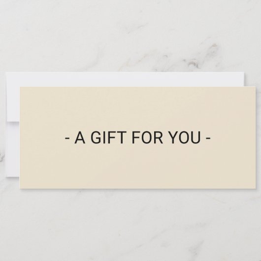 Room Makeover Gift Certificate 招待状 (裏面)