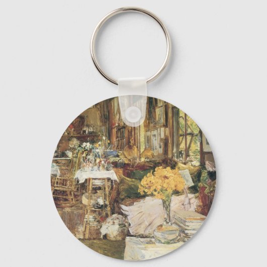 Room of Flowers by Childe Hasssamヴィンテージファインアート キーホルダー (正面)