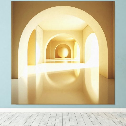 Room of Reflections キャンバスプリント (インサイチュ (ウッドフロア))