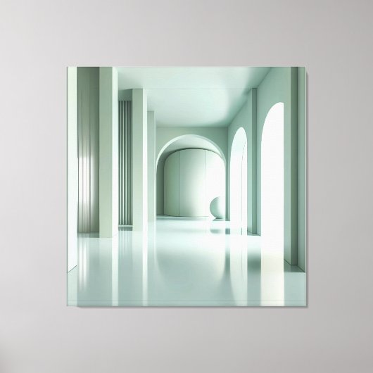 Room with Vertical Structure Wall キャンバスプリント (正面)