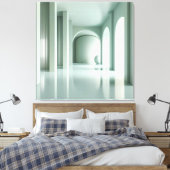 Room with Vertical Structure Wall キャンバスプリント (インサイチュ (寝室))