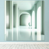 Room with Vertical Structure Wall キャンバスプリント (インサイチュ (ウッドフロア))