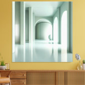 Room with Vertical Structure Wall キャンバスプリント (インサイチュ (リビング))