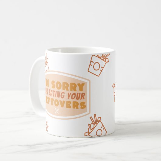 Roommateおもしろいギフト「の残り食べ物物を惜しむ」 コーヒーマグカップ (正面左)