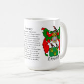 Rooney家族の紋章付き外衣 コーヒーマグカップ (正面右)