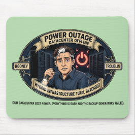 Rooney Troublin - Funny IT Support Power Outage  マウスパッド