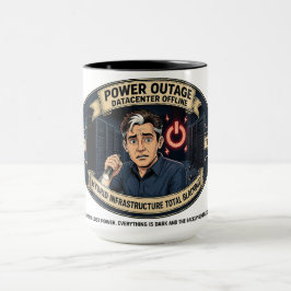 Rooney Troublin - Funny IT Support Power Outage  マグカップ