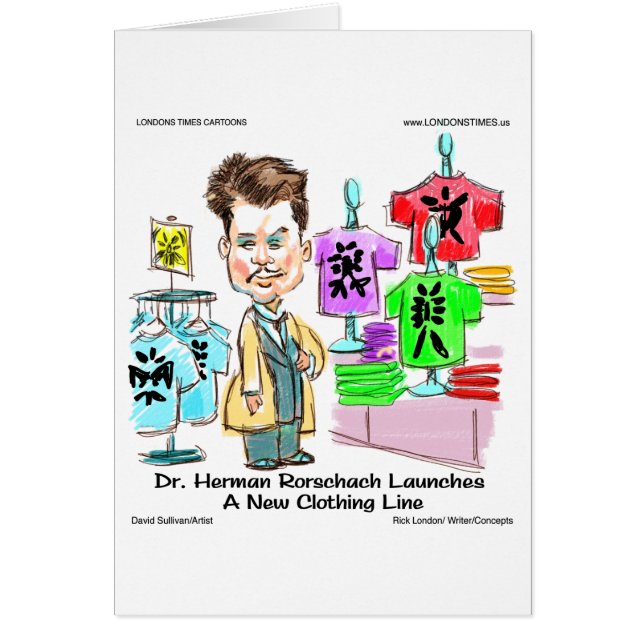 Roorschachブランドおもしろいギフト、ティースマグカード (正面)