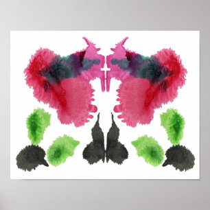 Roorschach Inkblotテストおもしろいアート ポスター