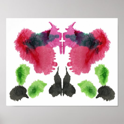 Roorschach Inkblotテストおもしろいアート ポスター (正面)