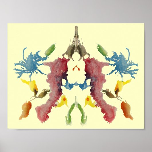 Roorschach Inkblotテストおもしろいアート ポスター (正面)