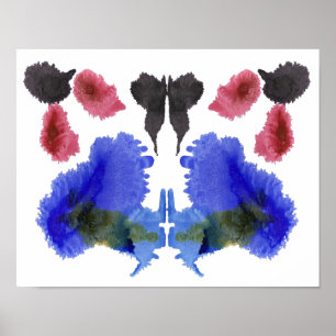 Roorschach Inkblotテストおもしろいアート ポスター