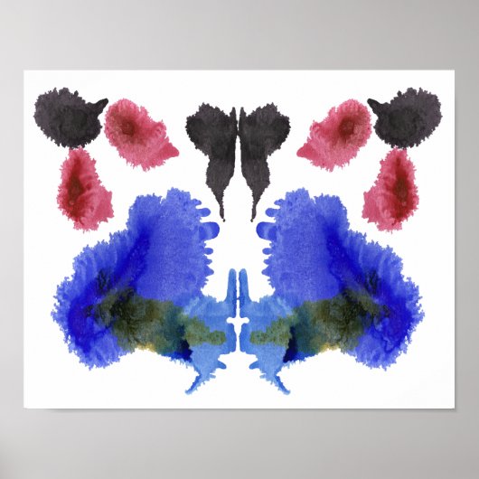 Roorschach Inkblotテストおもしろいアート ポスター (正面)