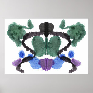 Roorschach Inkblotテストおもしろいアート ポスター