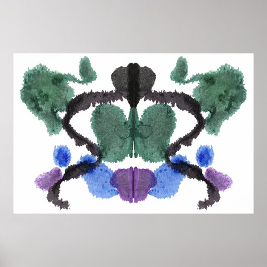 Roorschach Inkblotテストおもしろいアート ポスター (正面)