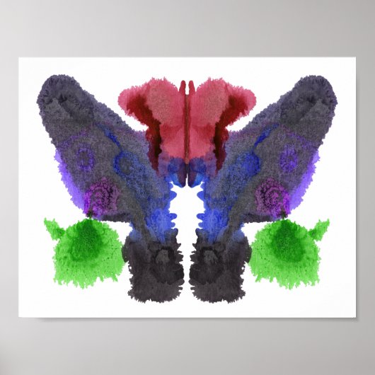 Roorschach Inkblotテストおもしろいアート ポスター (正面)