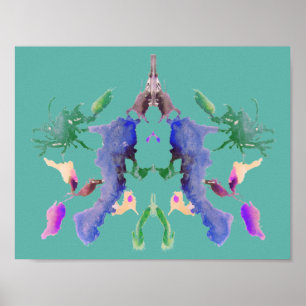 Roorschach Inkblotテストおもしろいアート ポスター