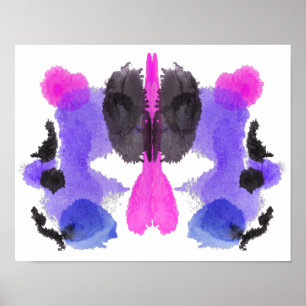 Roorschach Inkblotテストおもしろいアート ポスター