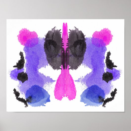 Roorschach Inkblotテストおもしろいアート ポスター (正面)
