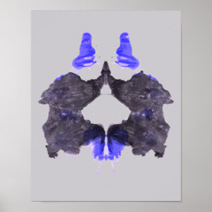 Roorschach Inkblotテストおもしろいアート ポスター