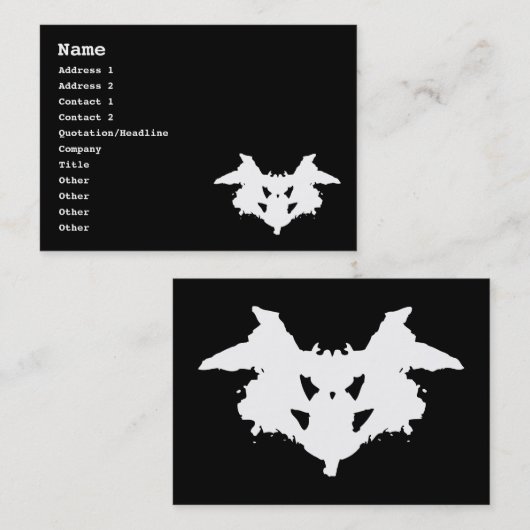 Roorschach Inkblot名刺 名刺 (正面/裏面)