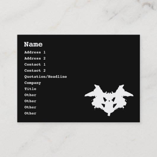 Roorschach Inkblot名刺 名刺 (正面)