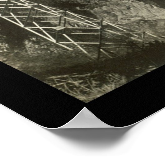 Roosevelt Dam Overflow写真1916 ポスター (角)