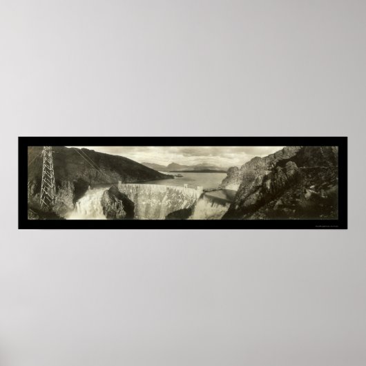 Roosevelt Dam Overflow写真1916 ポスター (正面)