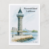 Roosevelt Island Lighthouse NYC Postcard ポストカード (正面)