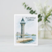 Roosevelt Island Lighthouse NYC Postcard ポストカード (スタンド正面)