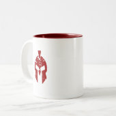 Roosevelt Man in the Arena Warrior Graphic in Red ツートーンマグカップ (正面左)