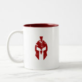Roosevelt Man in the Arena Warrior Graphic in Red ツートーンマグカップ (左)