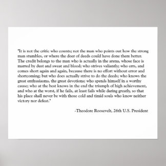 Roosevelt Quote ポスター