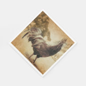 Roosterヴィンテージ写真 スタンダードランチョンナプキン (角)