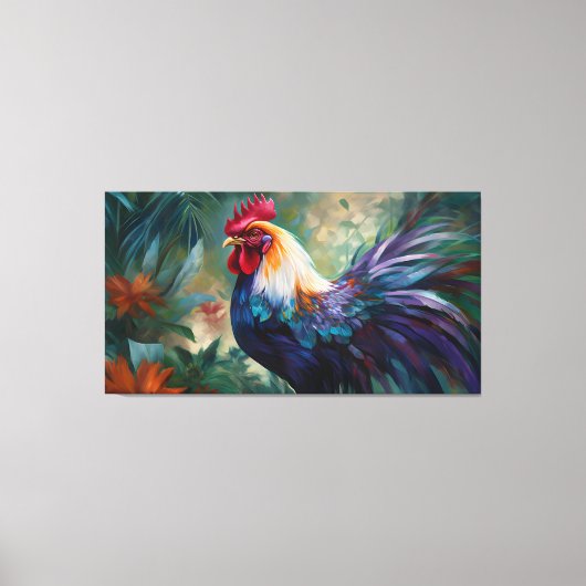 Rooster'絵画's on Stretted Canvas Print キャンバスプリント (正面)