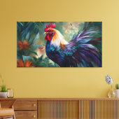 Rooster'絵画's on Stretted Canvas Print キャンバスプリント (インサイチュ (リビング))