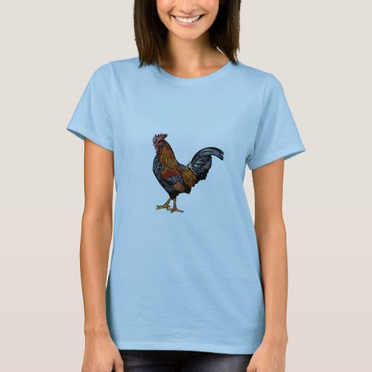 Rooster – 女性の基本Tシャツ Tシャツ (正面)