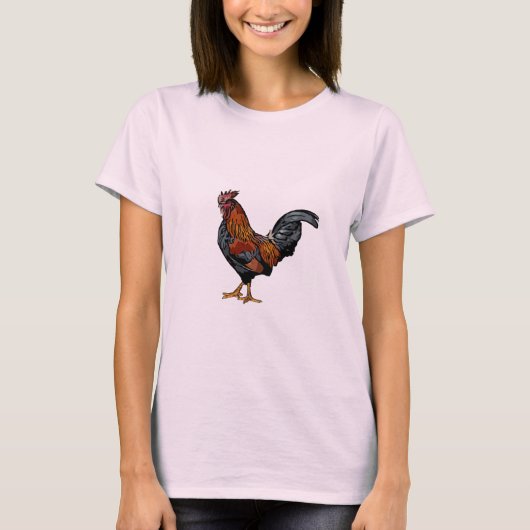 Rooster – 女性の基本Tシャツ Tシャツ (正面)