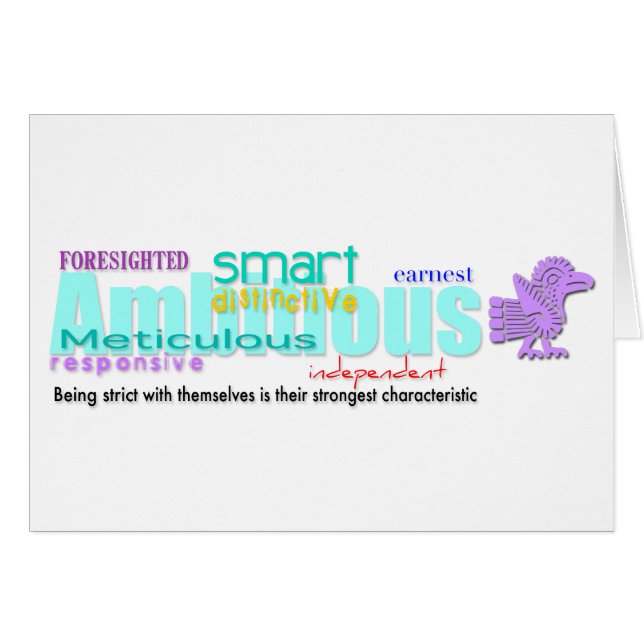 Rooster 生まれ Year Personality誕生日カード2 (正面横)