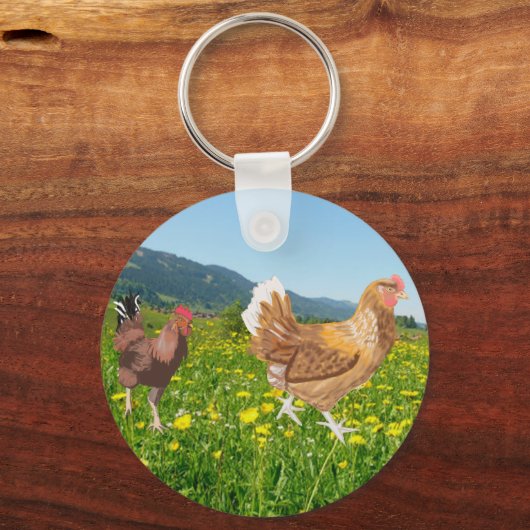 Rooster and Chicken 2  キーホルダー (裏面)